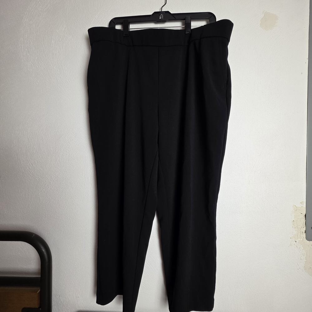 Hilary Radley Women’s Black Pull-On Dress Pants XXL 28" Inseam